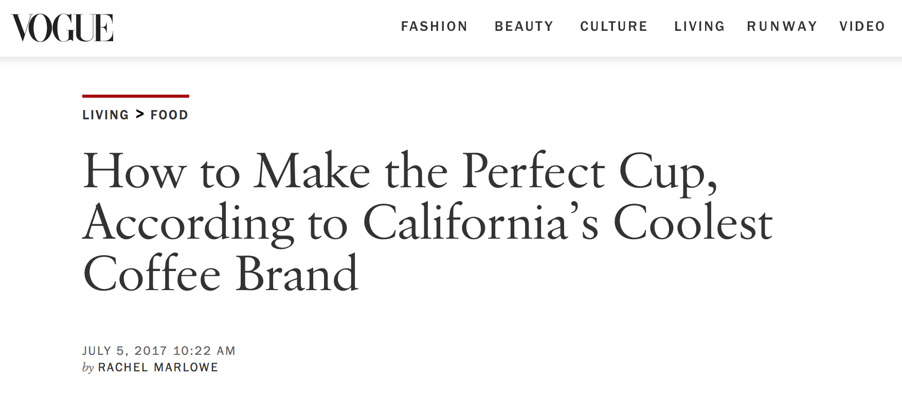 Canyon Coffee Featured on Vogue
